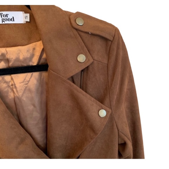 Suede brown jacket size S - Picture 3 of 8